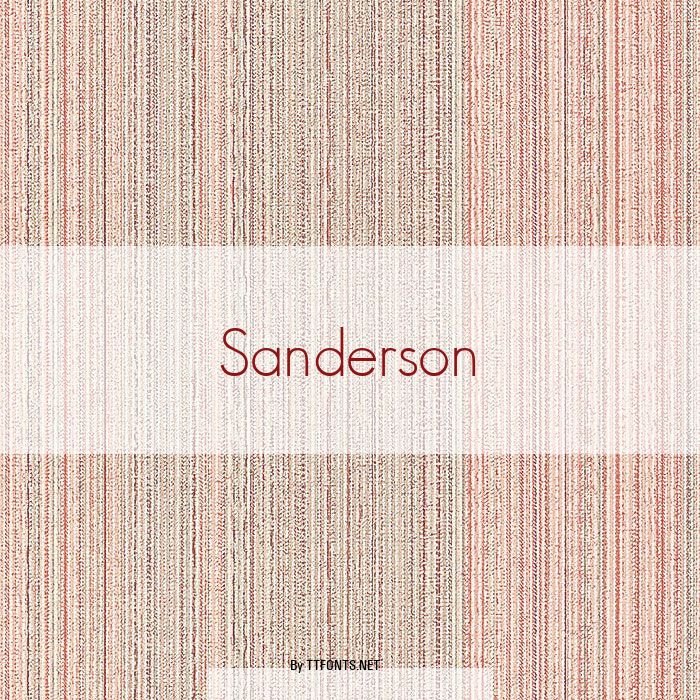 Sanderson example