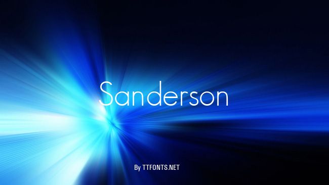 Sanderson example