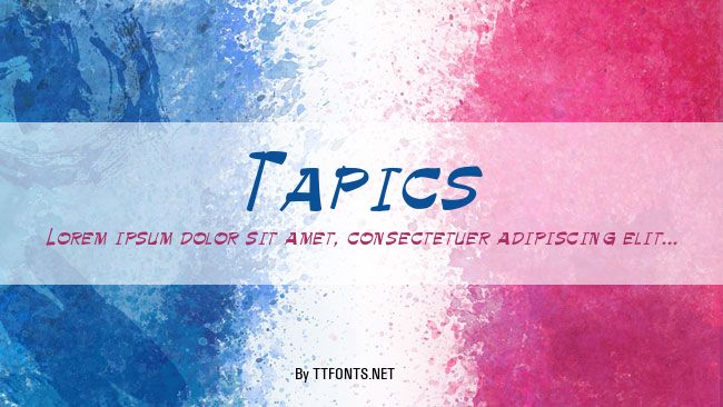 Tapics example