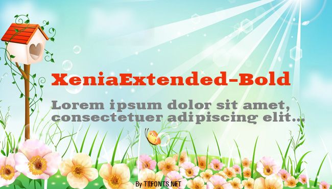 XeniaExtended-Bold example