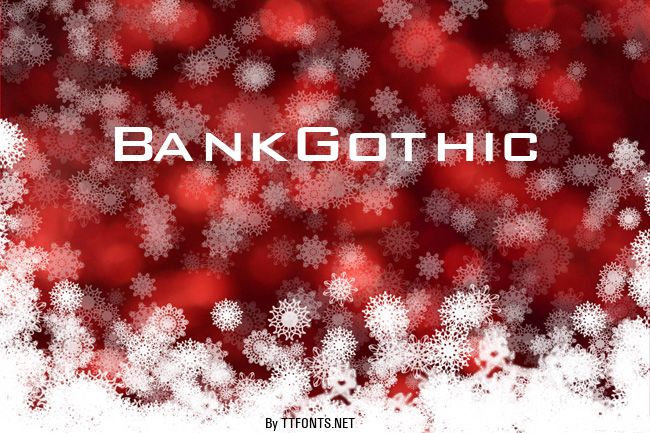 BankGothic example