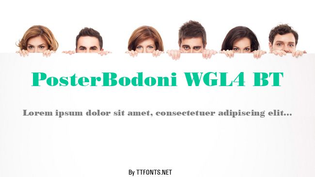 PosterBodoni WGL4 BT example