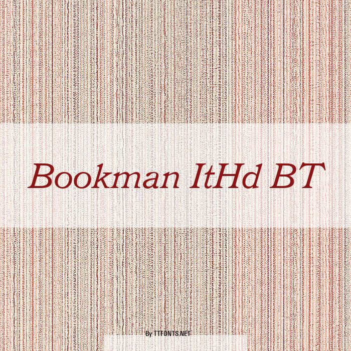 Bookman ItHd BT example