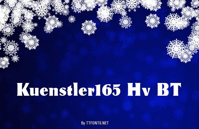 Kuenstler165 Hv BT example