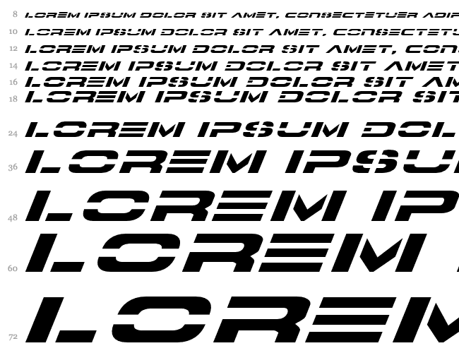 7th Service Expanded Italic Waterfall 