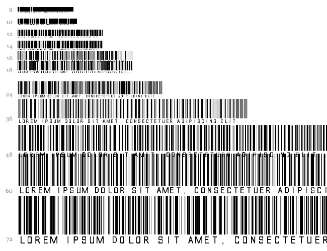 barcode font Cascata 