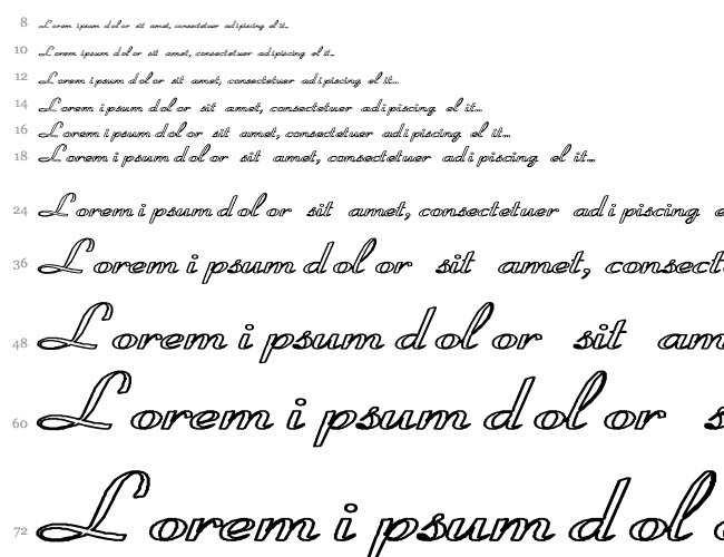 Coronet-SemiBold-Italic HE Waterfall 