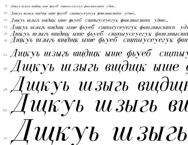 Cyrillic-Normal-Italic Cascata 