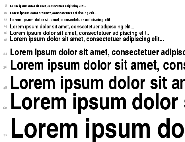 Helvetica Narrow Cascata 