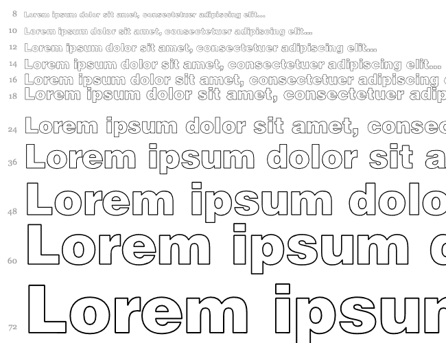 Helvetica Black Hollow Водопад 