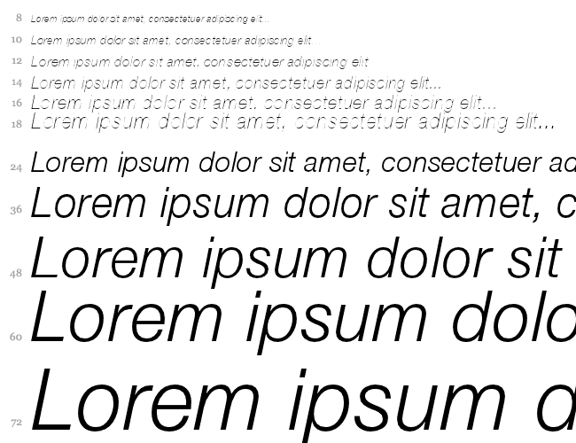 Helvetica 45 Light Cascade 