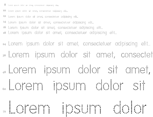 National First Font Dotted Cascata 