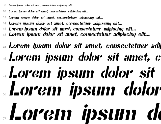 Stencil Gothic Italic JL Cascada 