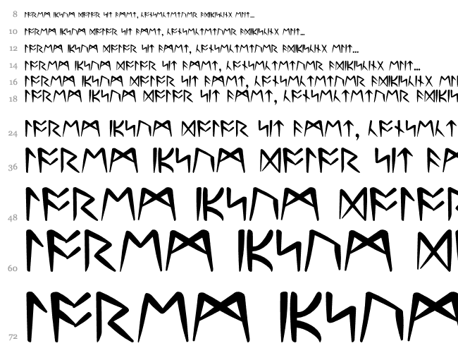 Ultima Runes -- ALL CAPS Waterfall 
