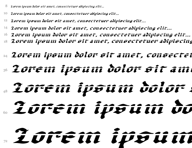 Uber love me Lazar Expanded Italic Wasserfall 