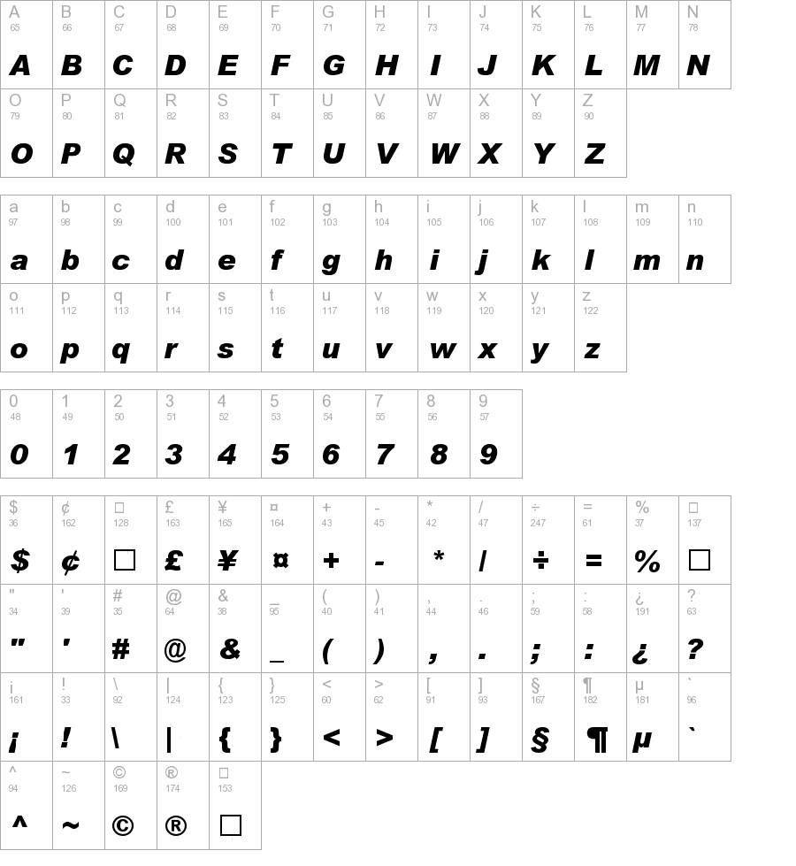 arial hebrew italic font