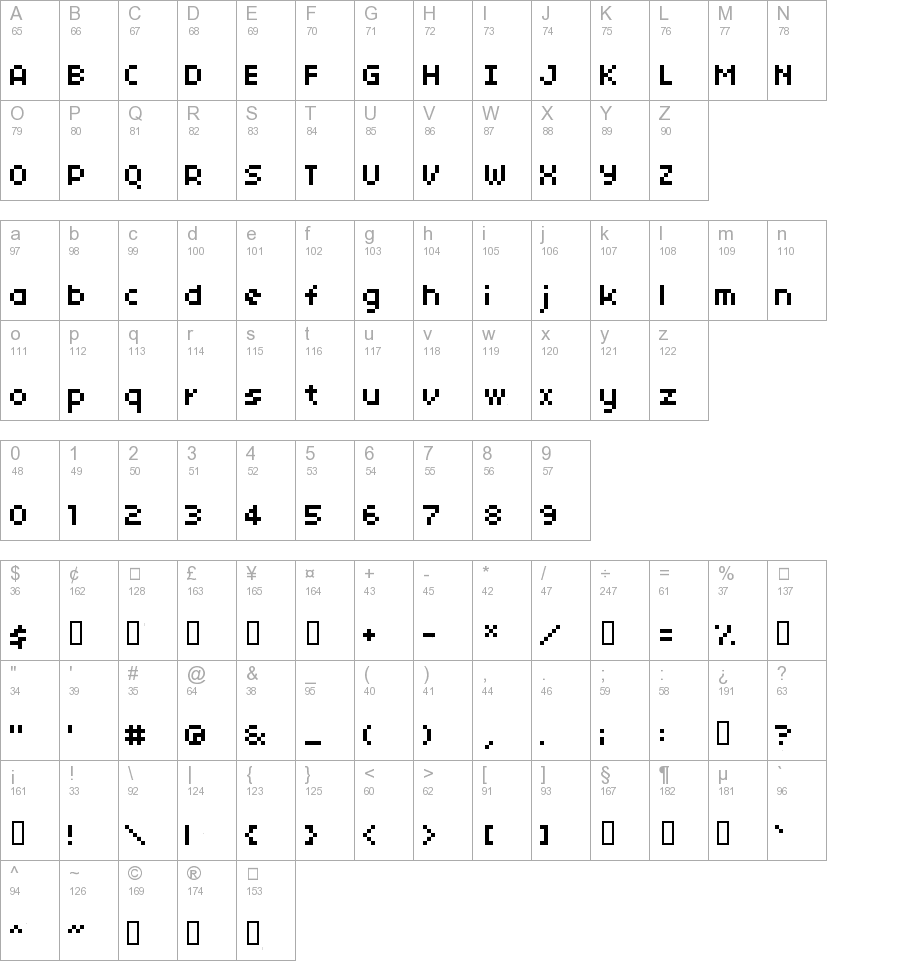 04b03 Regular truetype font