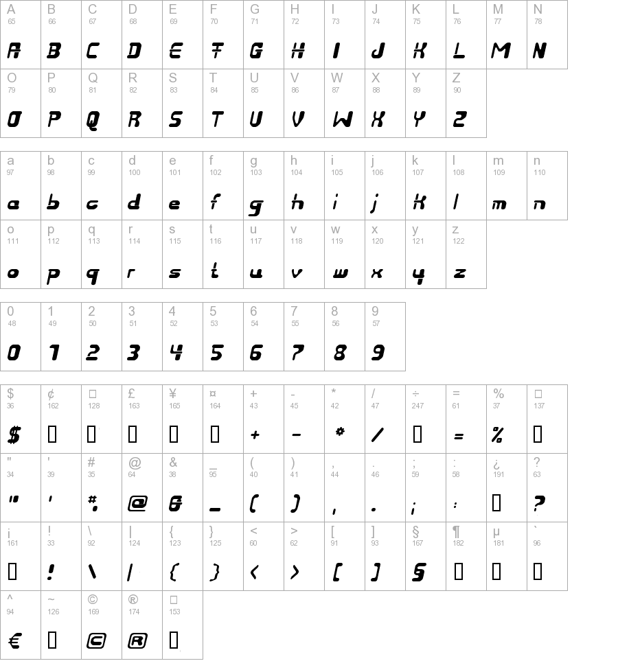 Bulgari Regular truetype font