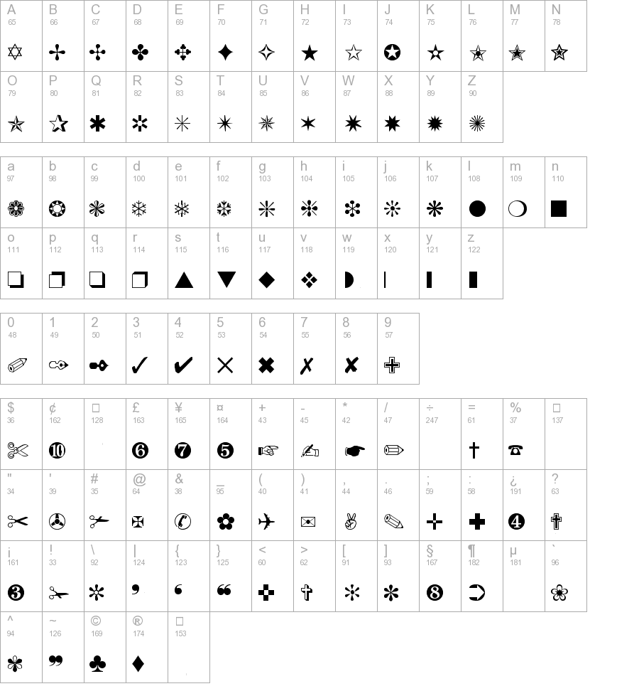 Zapf dingbats font for mac