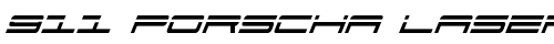 911 Porscha Laser Italic Laser free truetype font