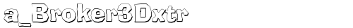 a_Broker3Dxtr Regular free truetype font