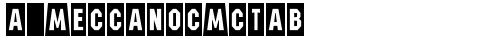 a_MeccanoCmCtAb Regular truetype font