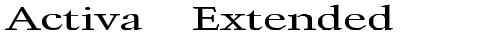 Activa Extended Regular free truetype font