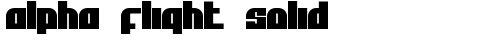 Alpha Flight Solid Regular truetype font