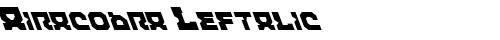 Airacobra Leftalic Italic truetype fuente gratuito