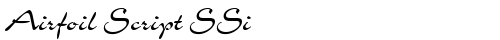 Airfoil Script SSi Regular font TrueType