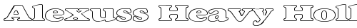 Alexuss Heavy Hollow Expanded Regular truetype шрифт бесплатно