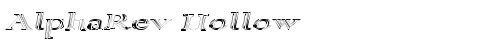 AlphaRev Hollow Regular free truetype font