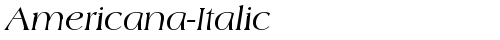 Americana-Italic Regular Truetype-Schriftart kostenlos