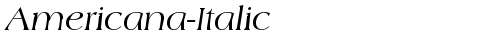 Americana-Italic Regular la police truetype gratuit