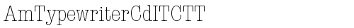 AmTypewriterCdITCTT Light font TrueType