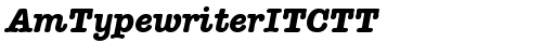 AmTypewriterITCTT Bold Italic free truetype font