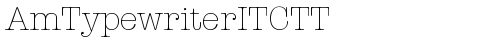 AmTypewriterITCTT Light font TrueType