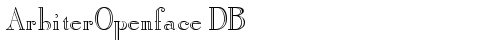 ArbiterOpenface DB Regular truetype font