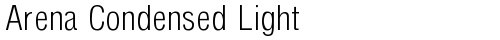 Arena Condensed Light Regular free truetype font