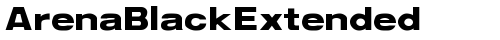 ArenaBlackExtended Regular truetype font