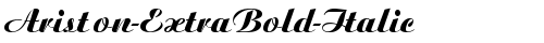 Ariston-ExtraBold-Italic Regular free truetype font