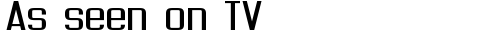 As seen on TV Regular TrueType-Schriftart