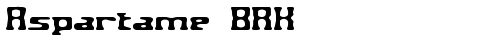 Aspartame BRK Regular free truetype font