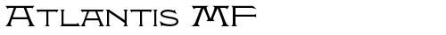 Atlantis MF Regular free truetype font