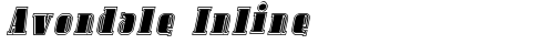 Avondale Inline Italic free truetype font