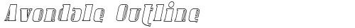 Avondale Outline Italic truetype шрифт бесплатно