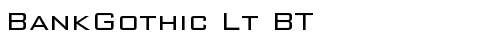 BankGothic Lt BT Light truetype шрифт бесплатно