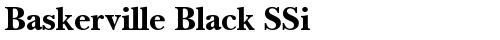 Baskerville Black SSi Bold free truetype font