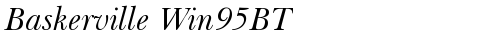 Baskerville Win95BT Italic font TrueType