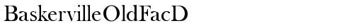 BaskervilleOldFacD Regular truetype font